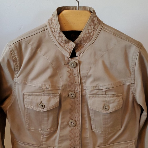 LUCKY BRAND Khaki Denim Jacket - Picture 3 of 10
